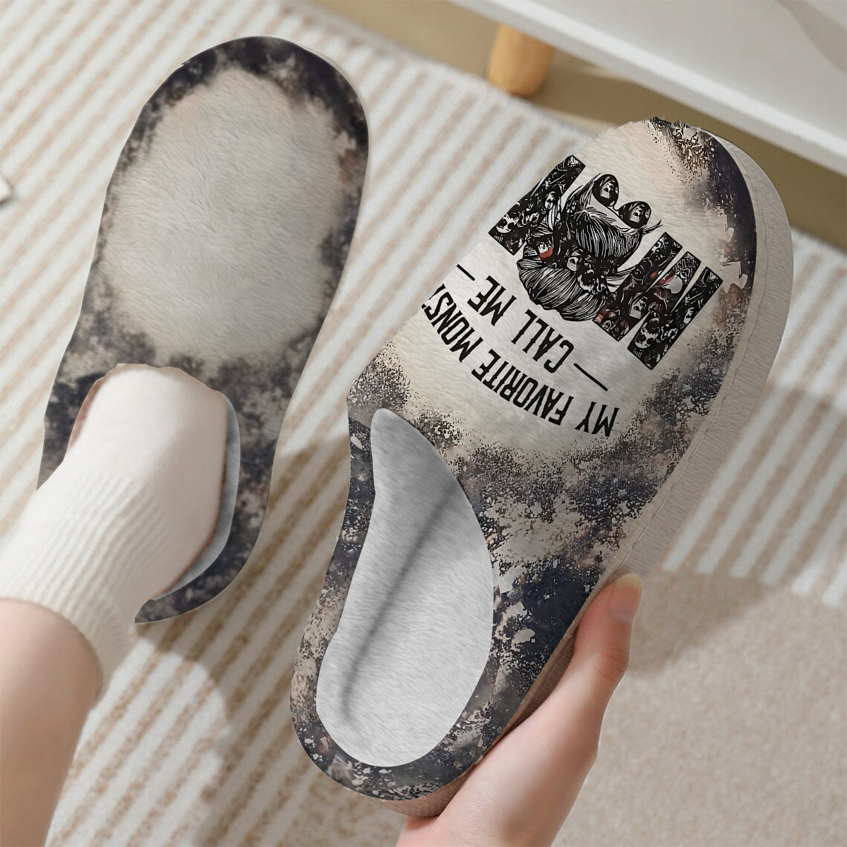 My Favorite Monsters Call Me Mom - Personalized Mother Slippers