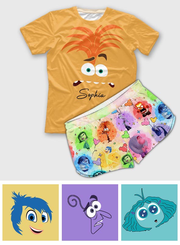 Today I Feel - Personalized Inside Out All Over Shirt & Women Shorts