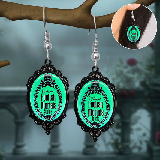 Welcome Foolish Mortals - Personalized Mouse Earrings