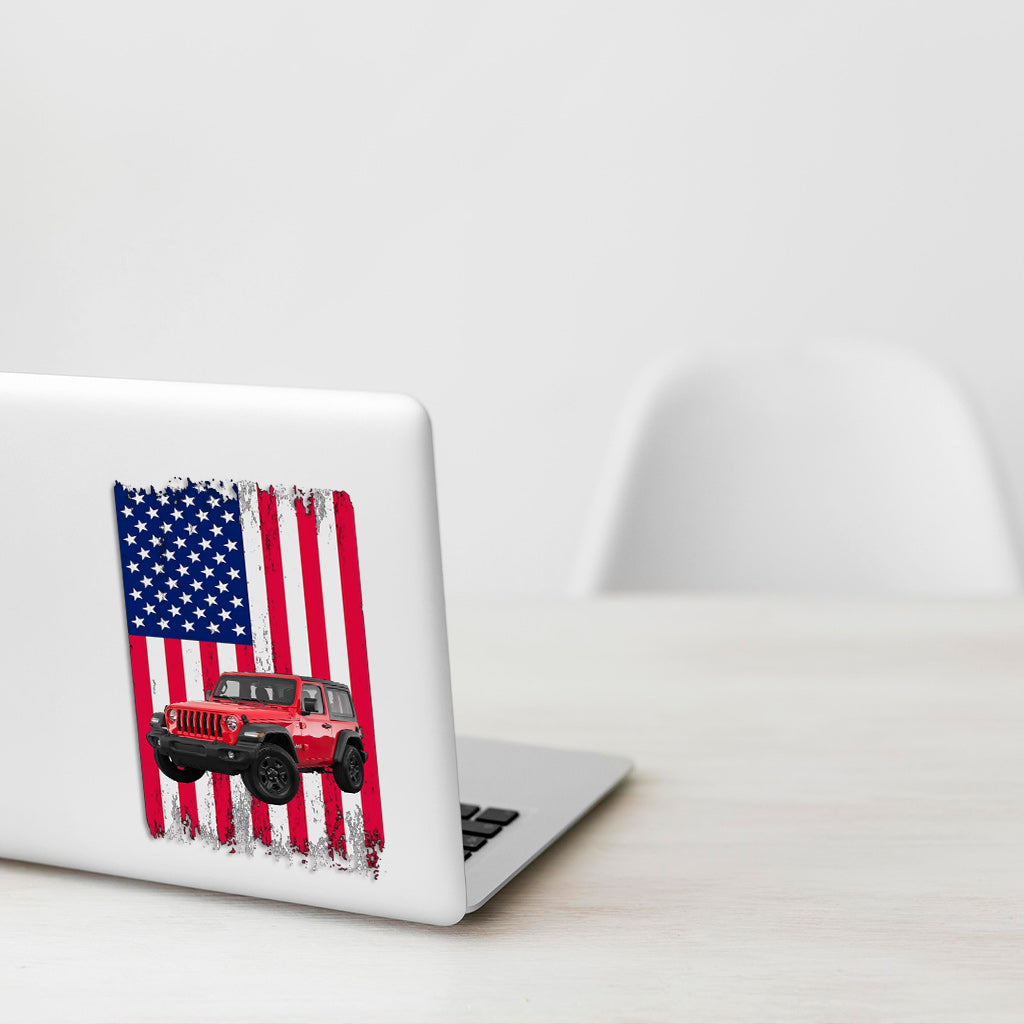 Car Flag - Personalized Car Decal Die Cut