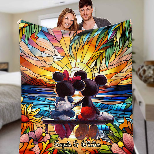 Romantic Sunset - Personalized Mouse Blanket