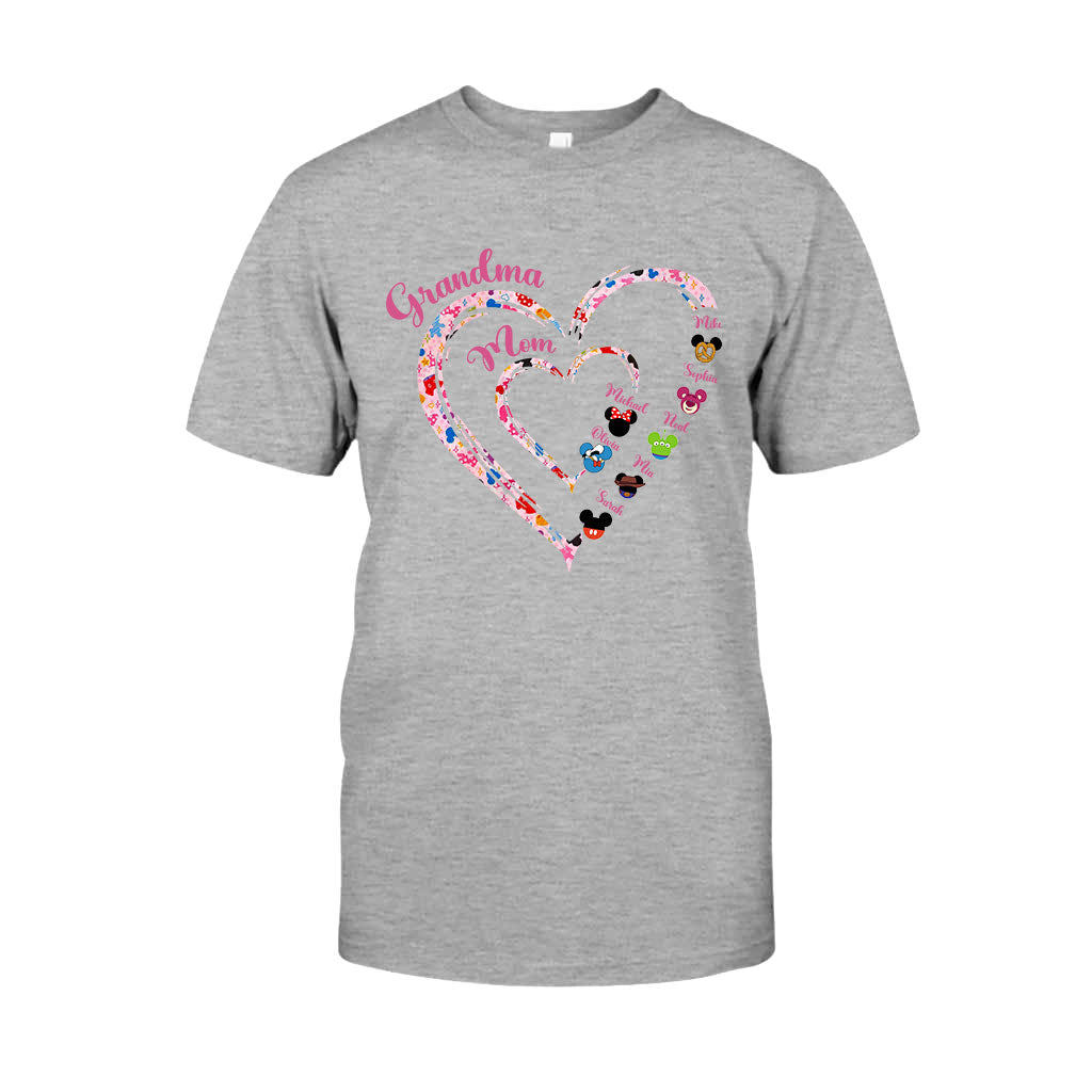 Happiest Grandma - Personalized Mouse T-shirt And Hoodie