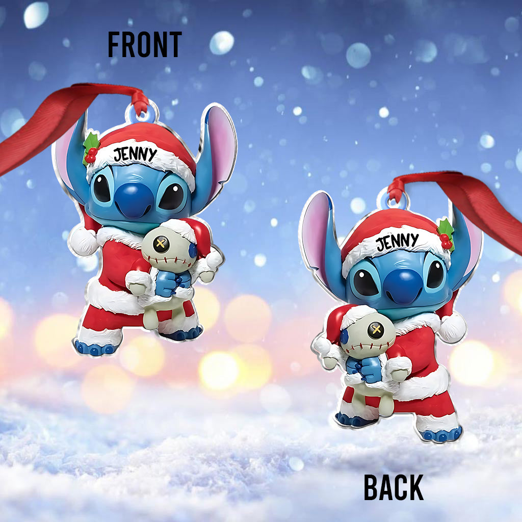 Hello Stichmas - Personalized Ohana Custom Shaped Ornament