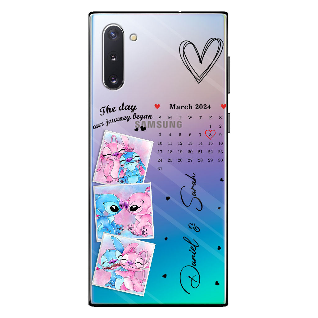 The Day Our Journey Began Ohana Calendar Custom - Personalized Ohana Clear Phone Case