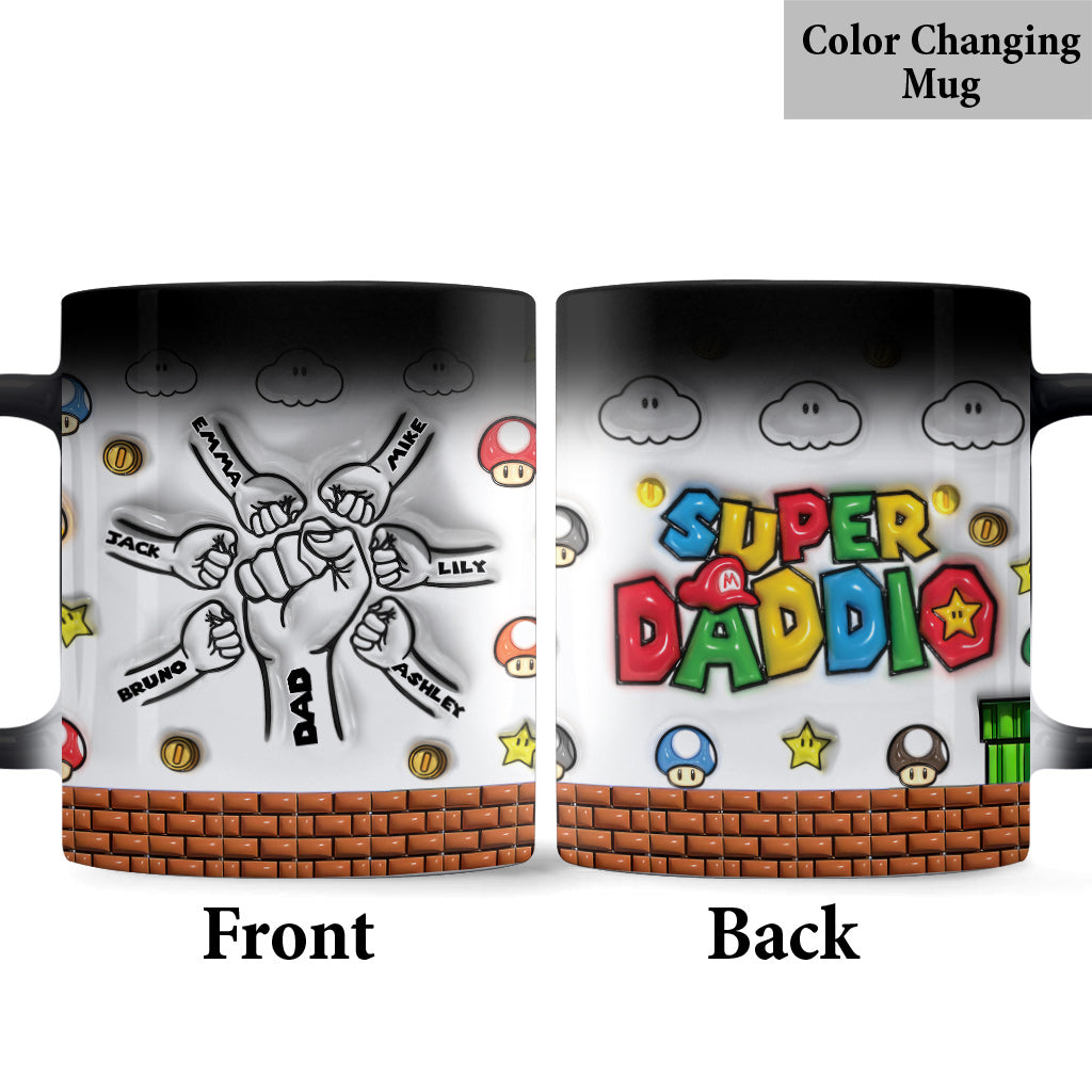 Super Daddio Mommio Baby Mushroom - Personalized Super Plumber Mug