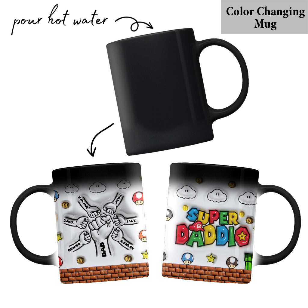 Super Daddio Mommio Baby Mushroom - Personalized Super Plumber Mug