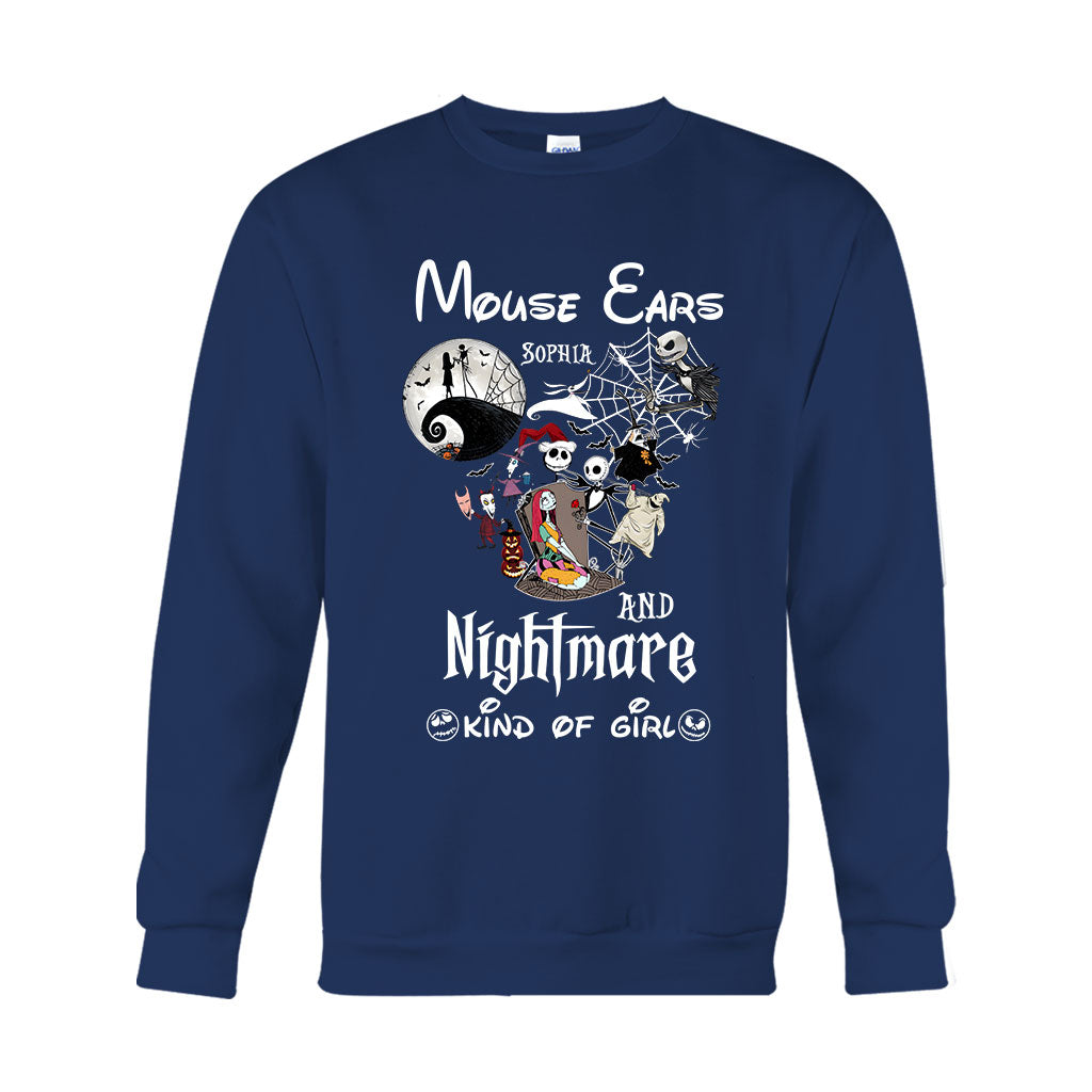 Mouse Ears And Nightmare Kind Of Girl - Personalized Nightmare T-shirt And Hoodie