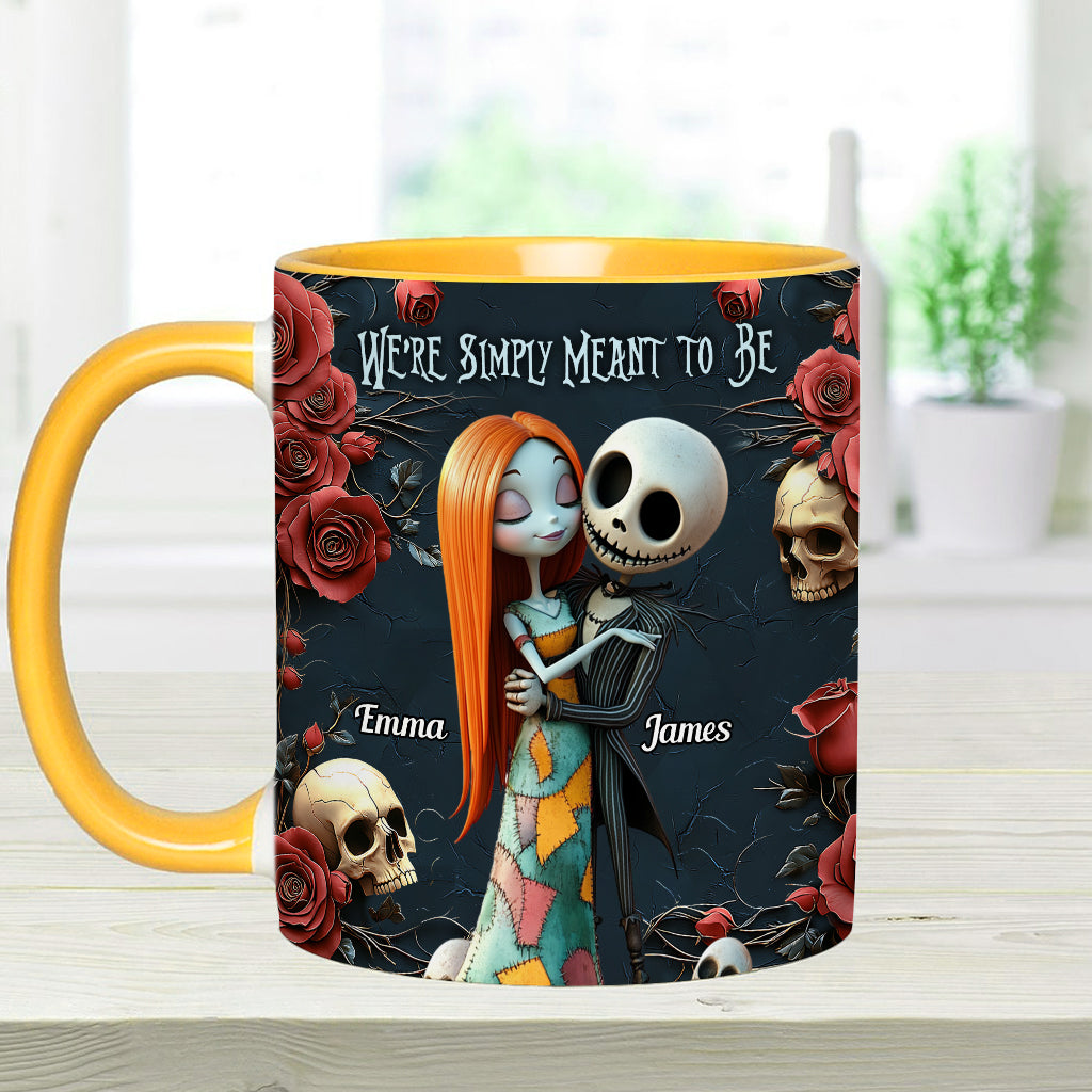 We're Simply Meant To Be - Personalized Nightmare Accent Mug