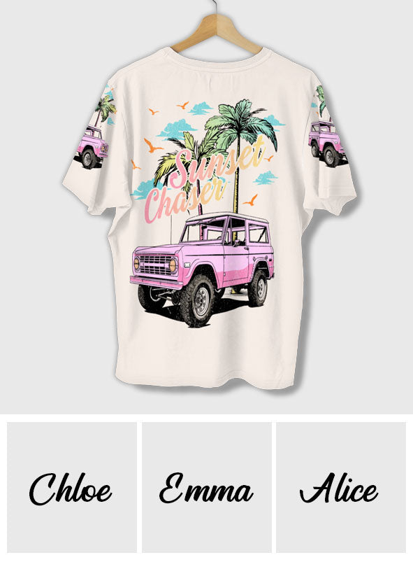 Sunset Chaser - Personalized Car All Over Shirt