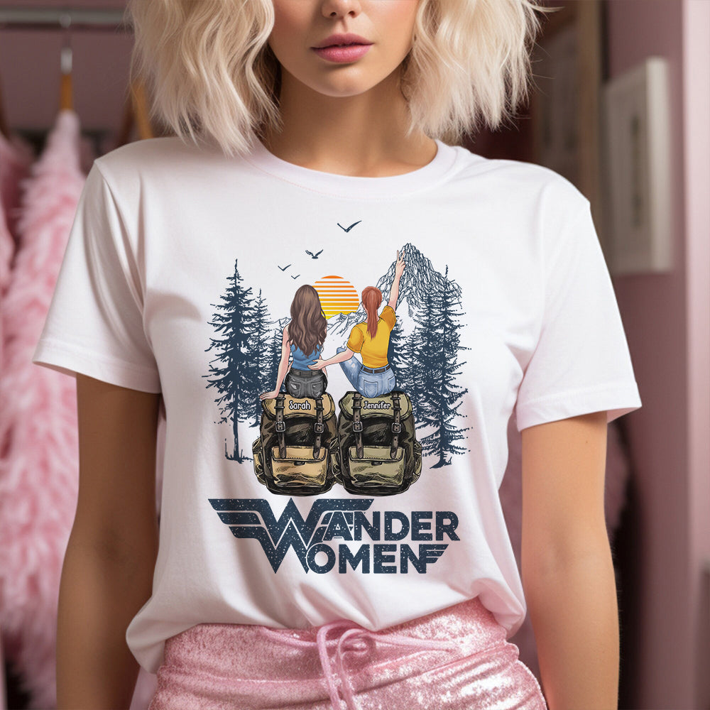 Wander Woman - Personalized Hiking T-shirt And Hoodie