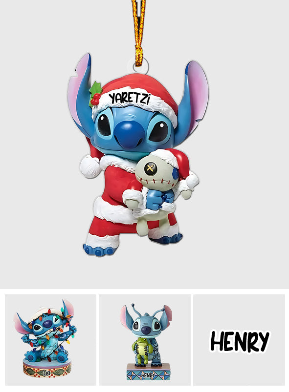 Hello Stichmas - Personalized Ohana Custom Shaped Ornament