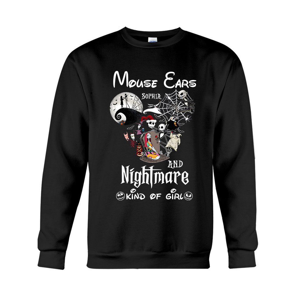 Mouse Ears And Nightmare Kind Of Girl - Personalized Nightmare T-shirt And Hoodie