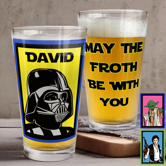 May The Froth Be With You - Personalized The Force Beer Glass