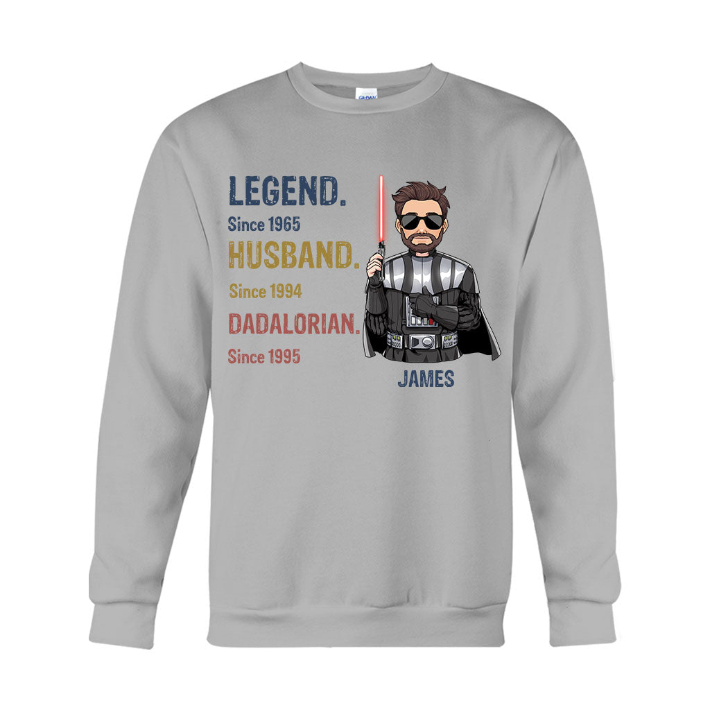 Legend Husband Dadalorian Papalorian - Personalized The Force T-shirt And Hoodie