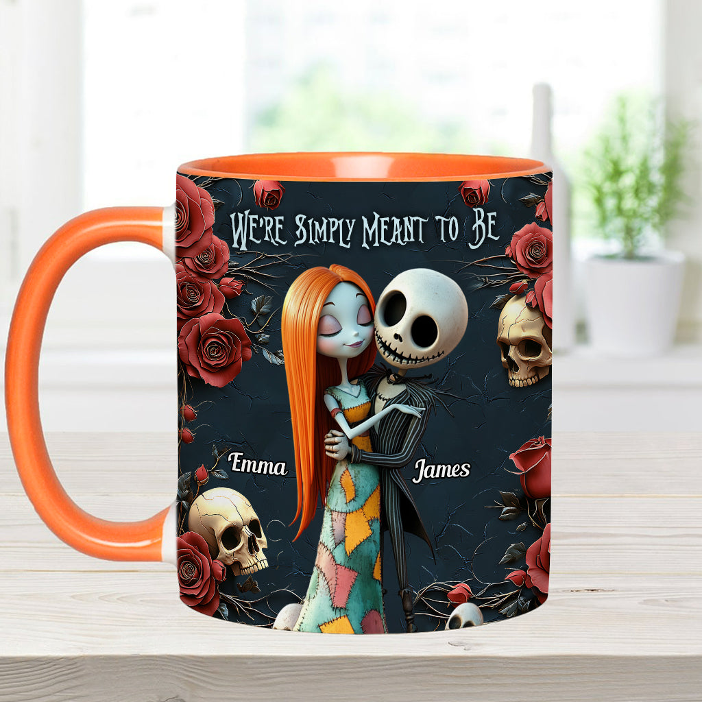We're Simply Meant To Be - Personalized Nightmare Accent Mug