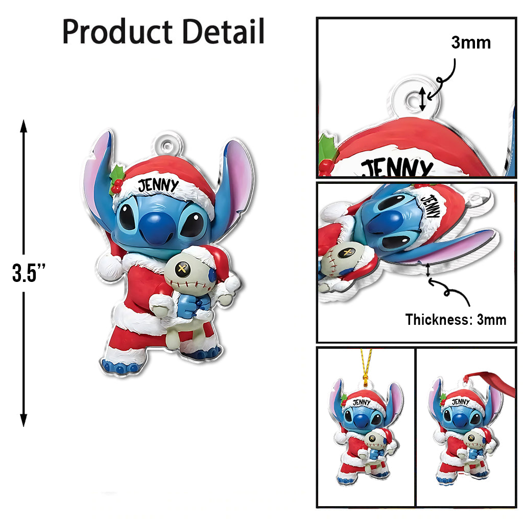Hello Stichmas - Personalized Ohana Custom Shaped Ornament
