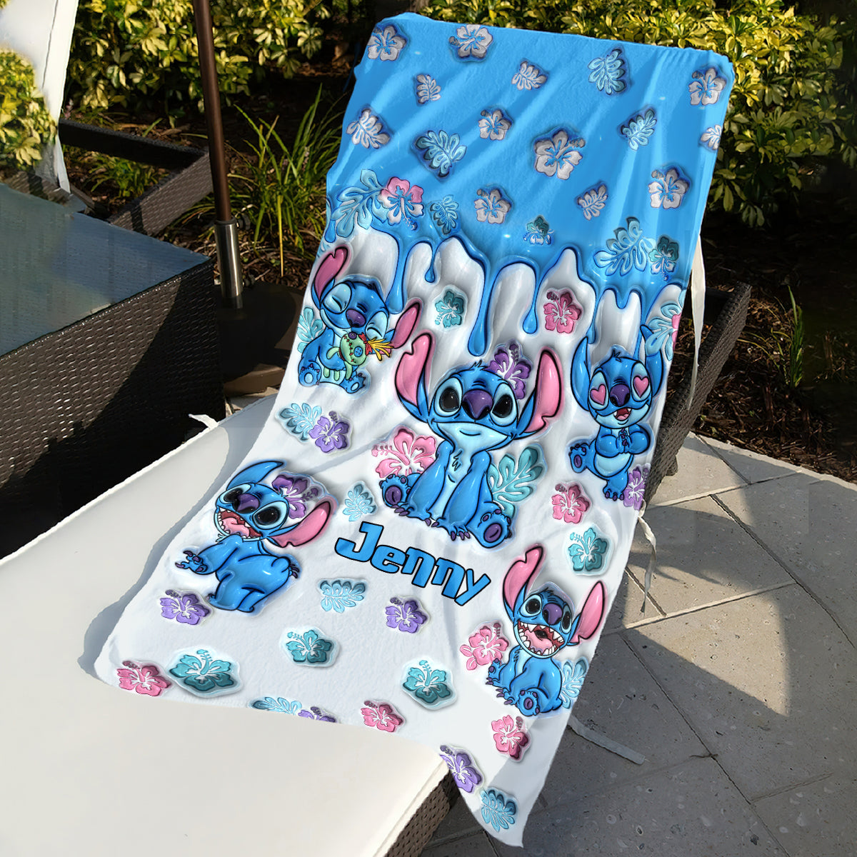 Ohana Means Family - Personalized Ohana Beach Towel