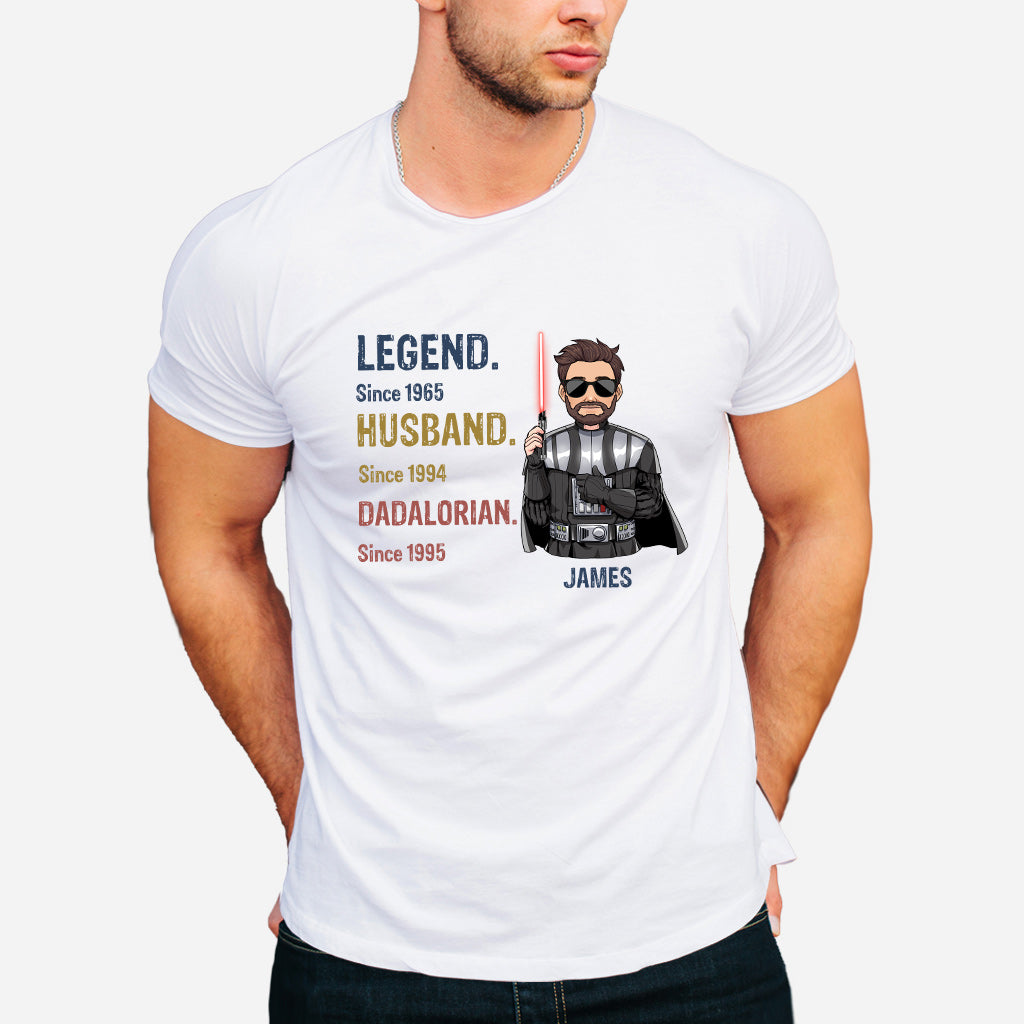 Legend Husband Dadalorian Papalorian - Personalized The Force T-shirt And Hoodie