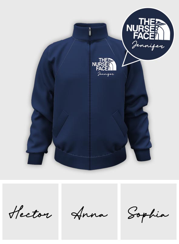 The Nurse Face - Personalized Nurse Zip Jacket