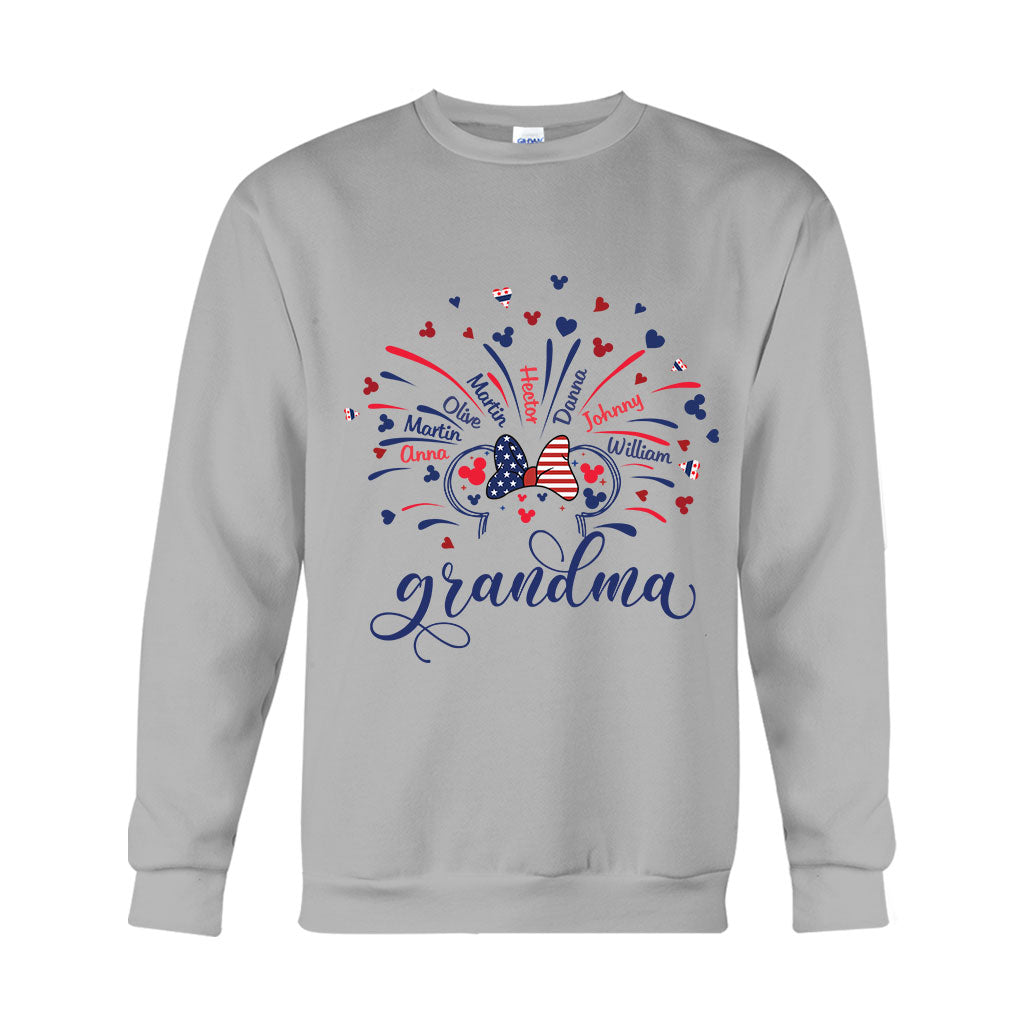 Firework America Mouse Flag - Personalized Mouse T-shirt And Hoodie