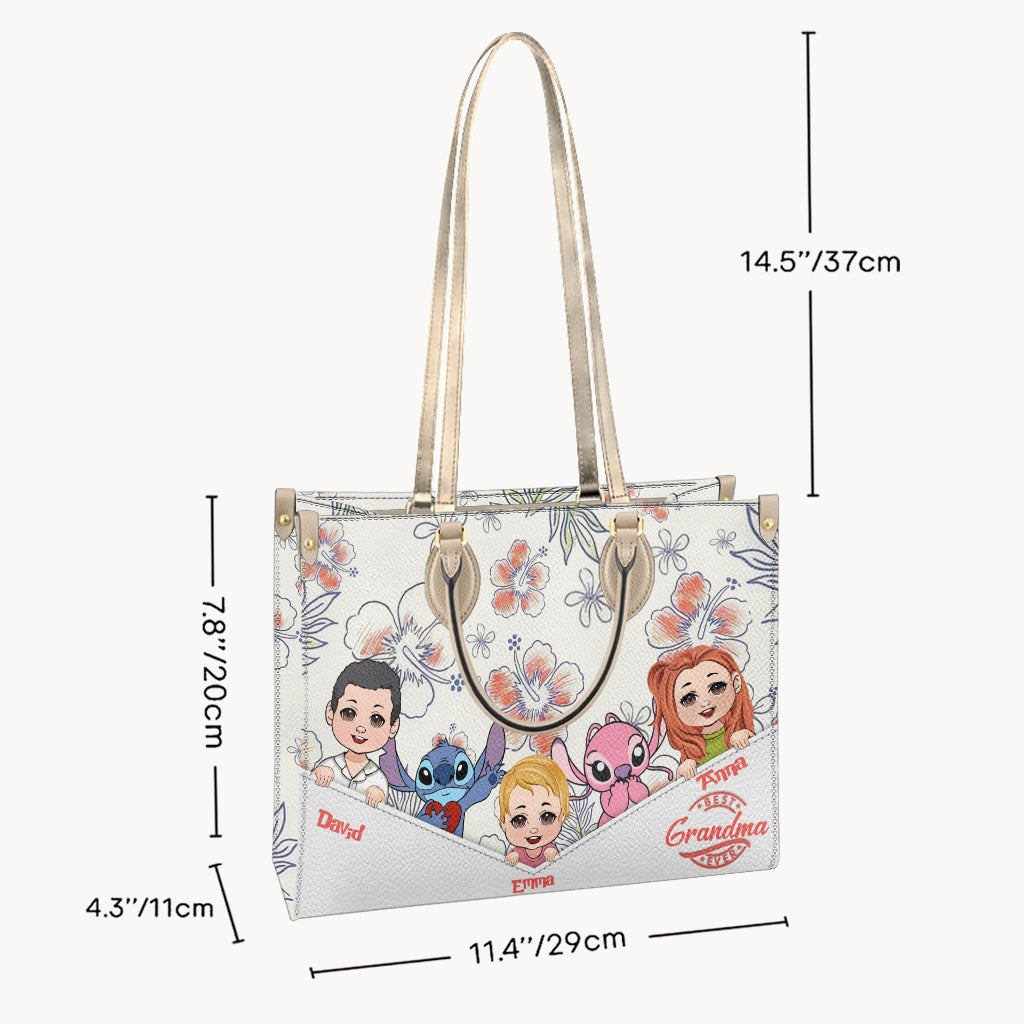 Best Grandma/ Nana/ Mimi... Ever - Personalized Ohana Leather Handbag