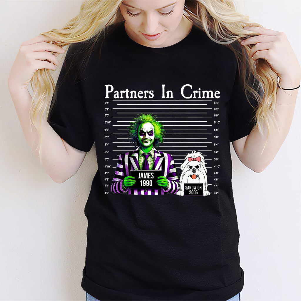 Partners In Crime Mugshot - Personalized T-shirt And Hoodie
