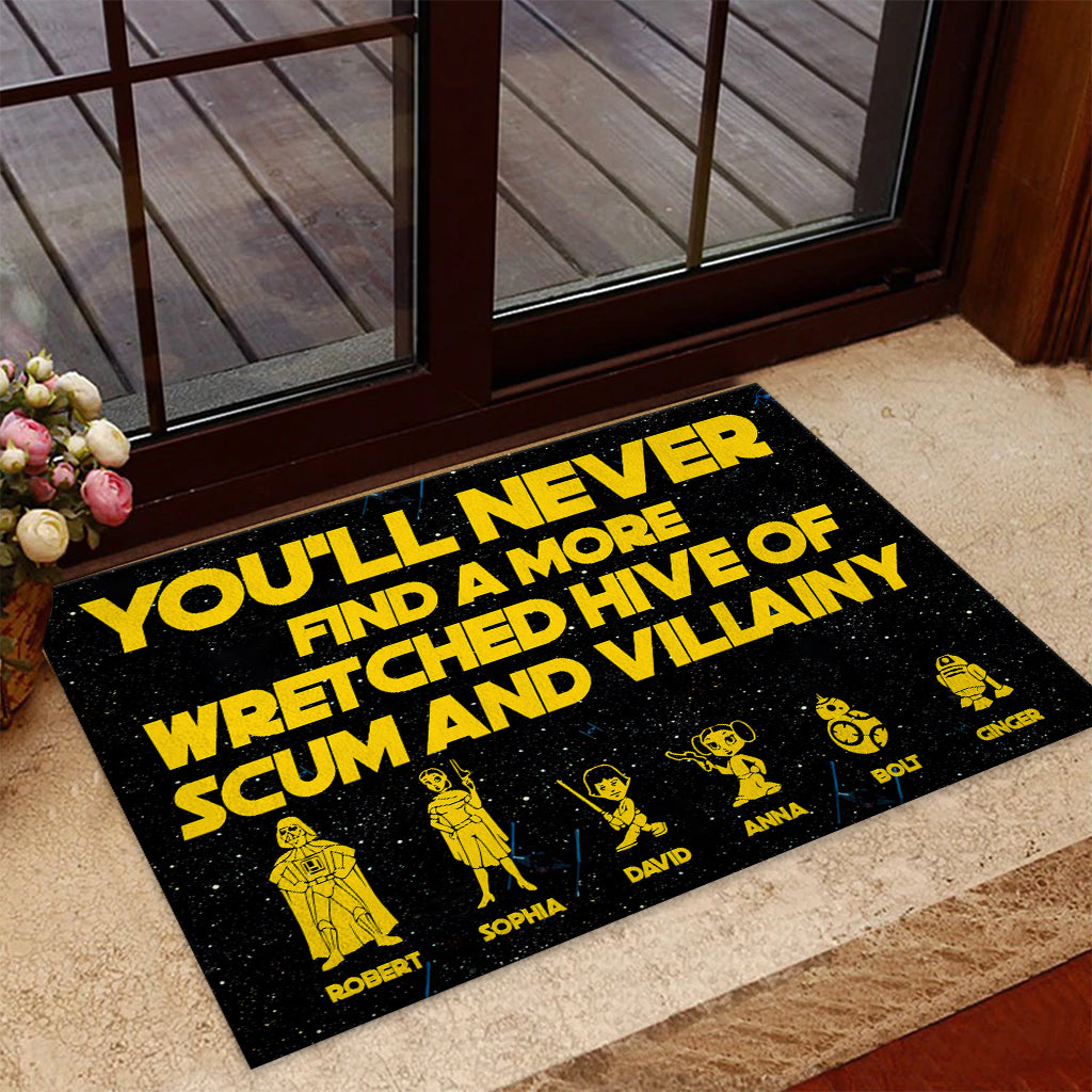 Wretched Hive of Scum And Villainy - Personalized The Force Doormat