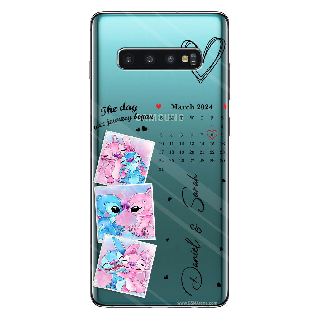 The Day Our Journey Began Ohana Calendar Custom - Personalized Ohana Clear Phone Case