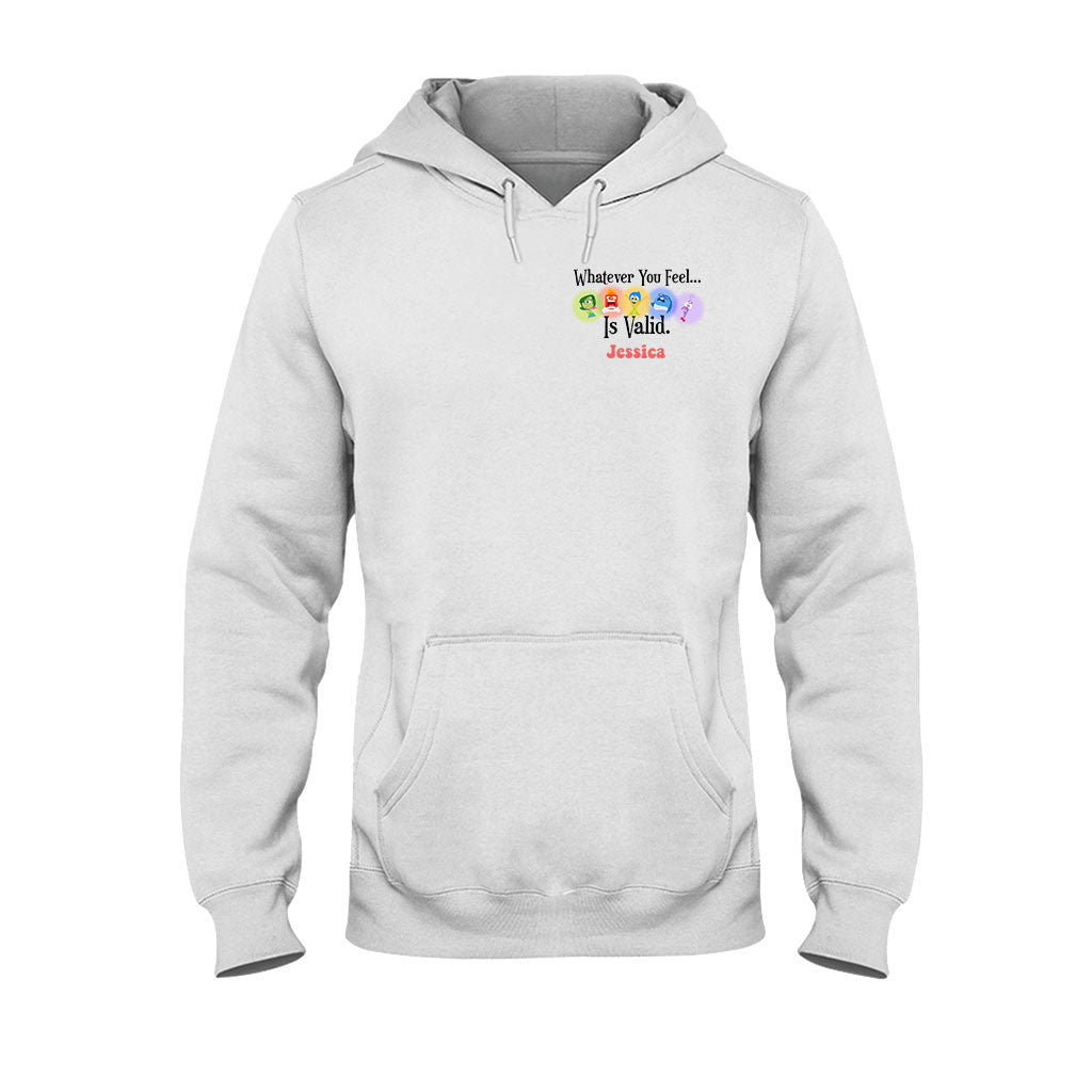 Whatever You Feel Is Valid - Personalized Inside Out T-shirt And Hoodie