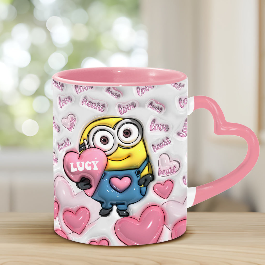 You're One In A Minion - Personalized Heart Handle Mug