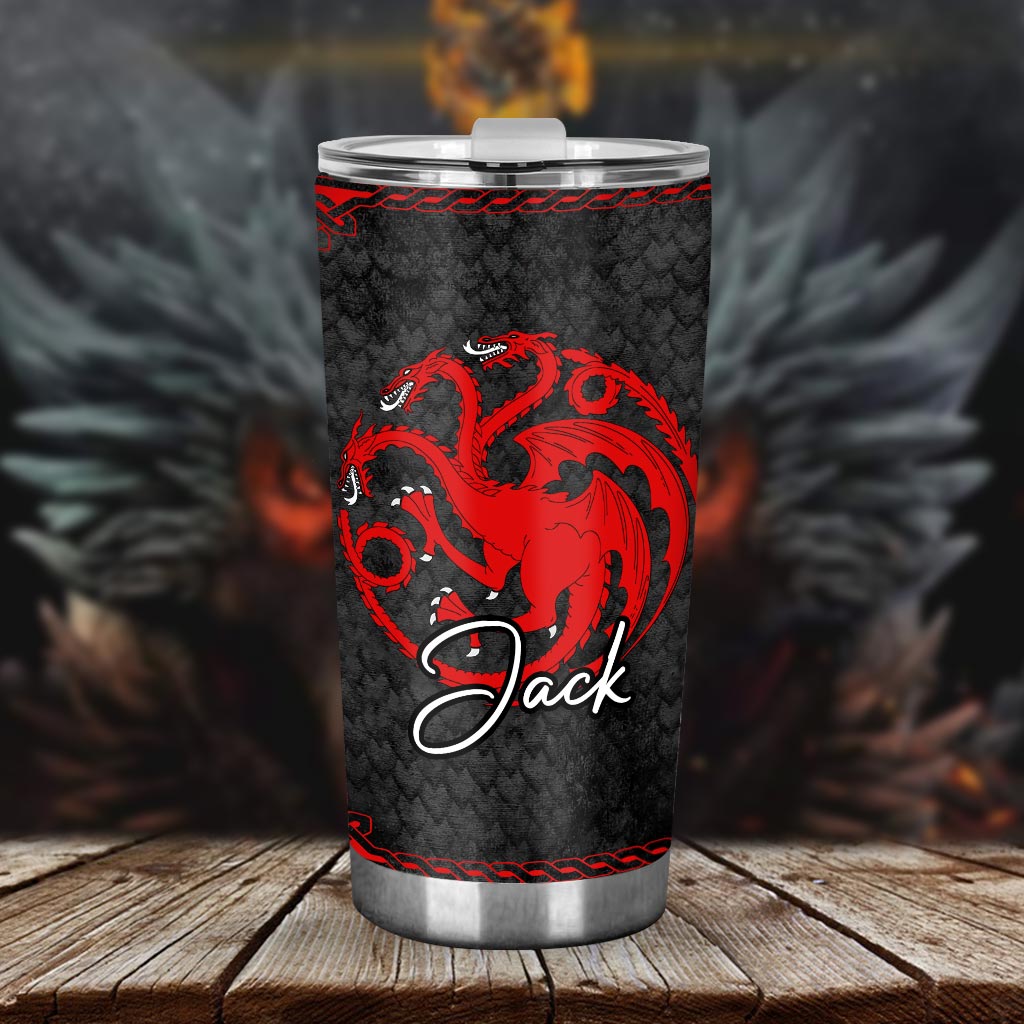 Team Black - Personalized Thrones Game Tumbler