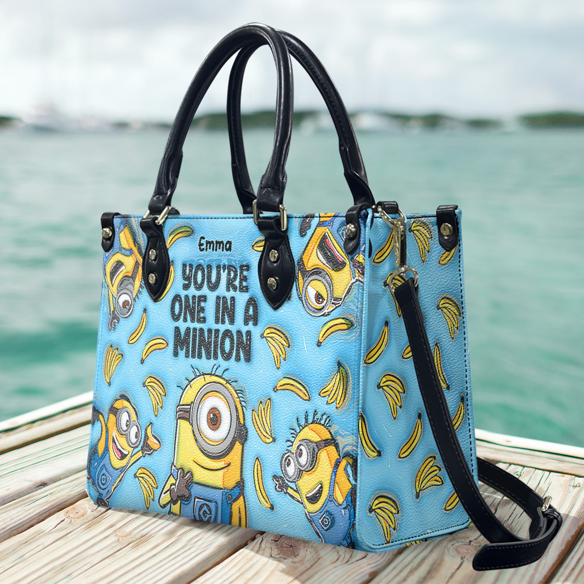 One In A Minion - Personalized Leather Handbag