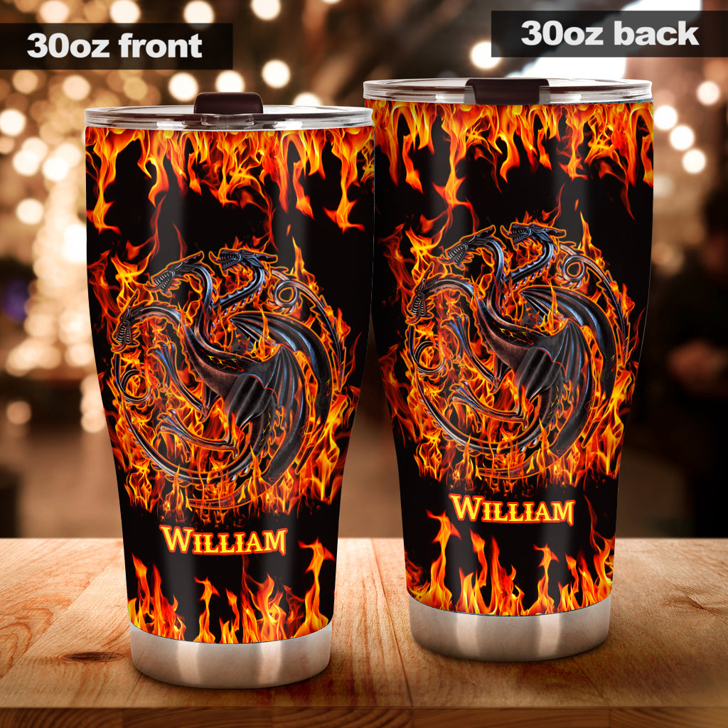 Fire And Blood - Personalized Thrones Game Tumbler