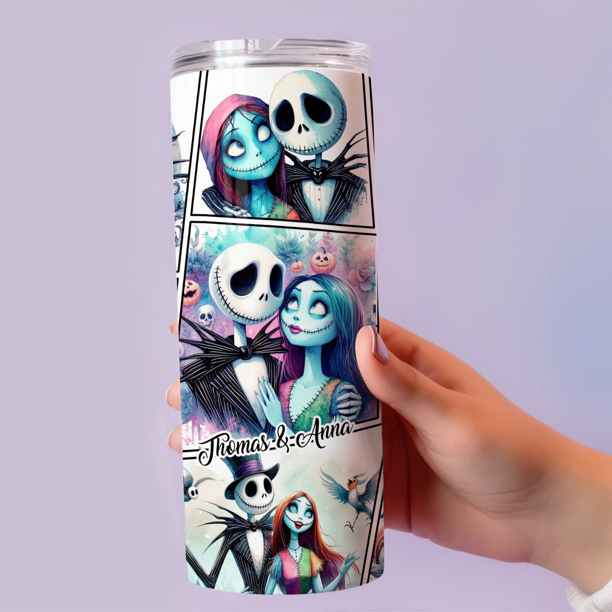 We're Simply Meant To Be - Personalized Nightmare Skinny Tumbler