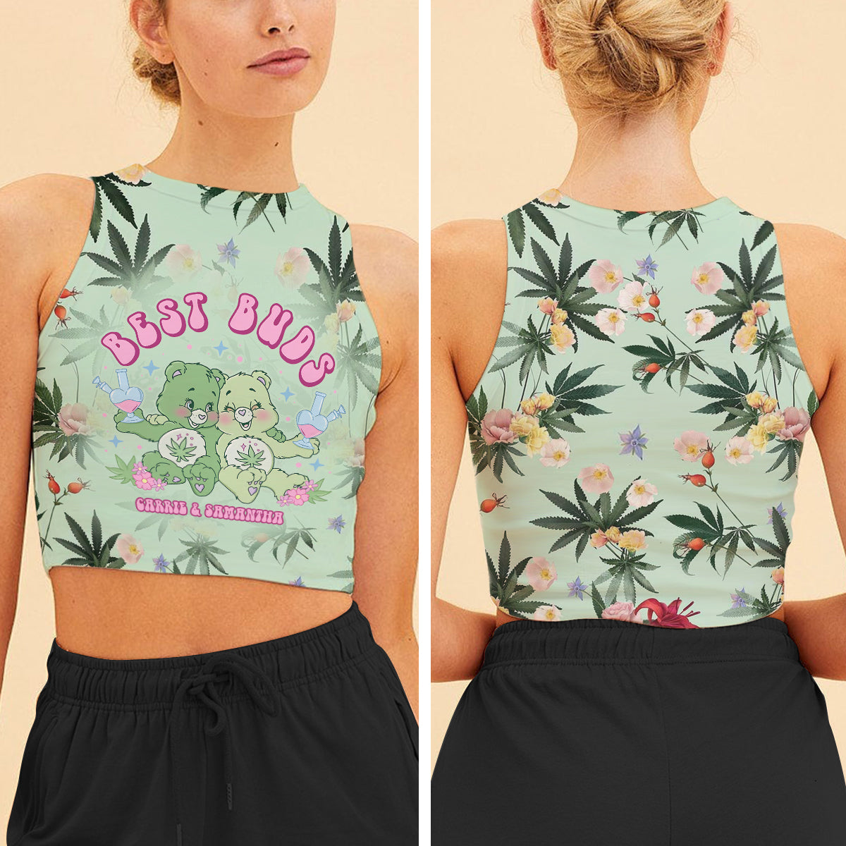 Best Buds Forever - Personalized Bestie Crop Tank Top