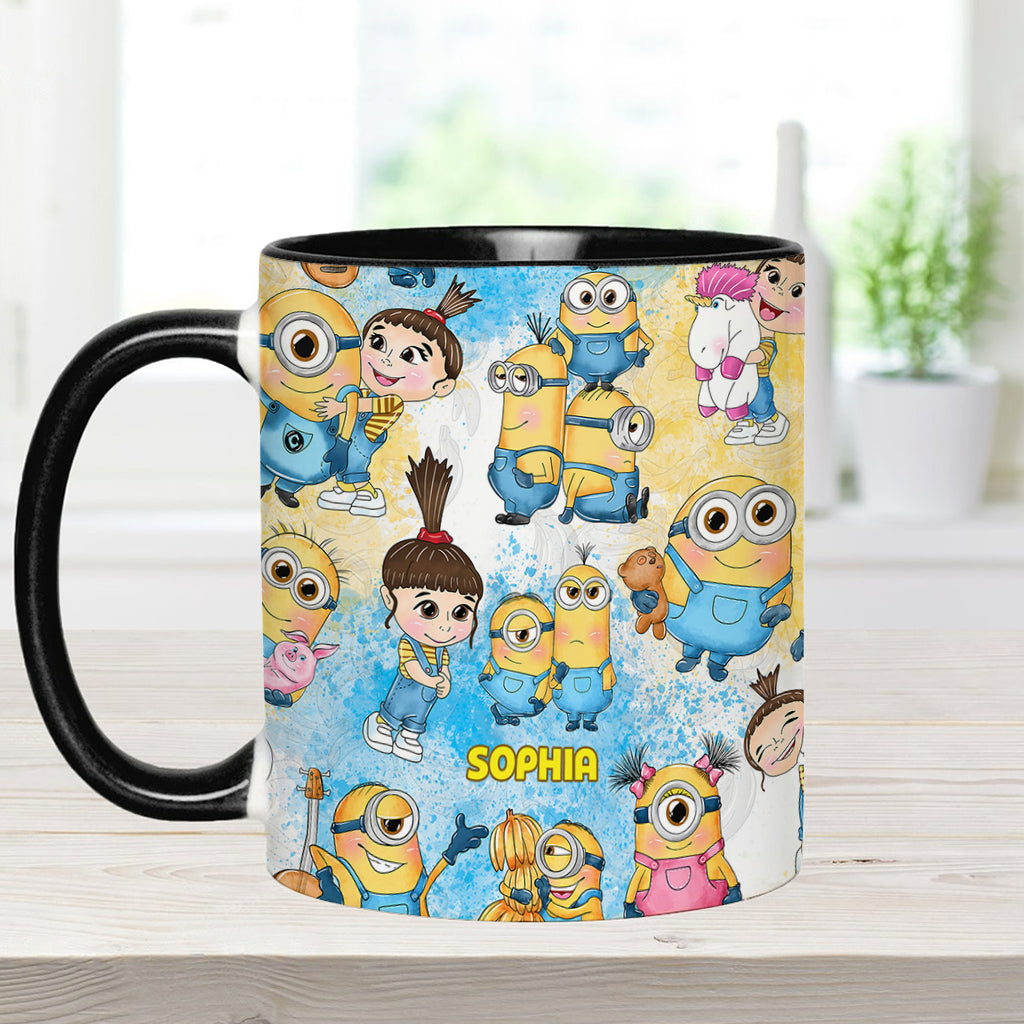 Happy Time Yellow Monster - Personalized Accent Mug