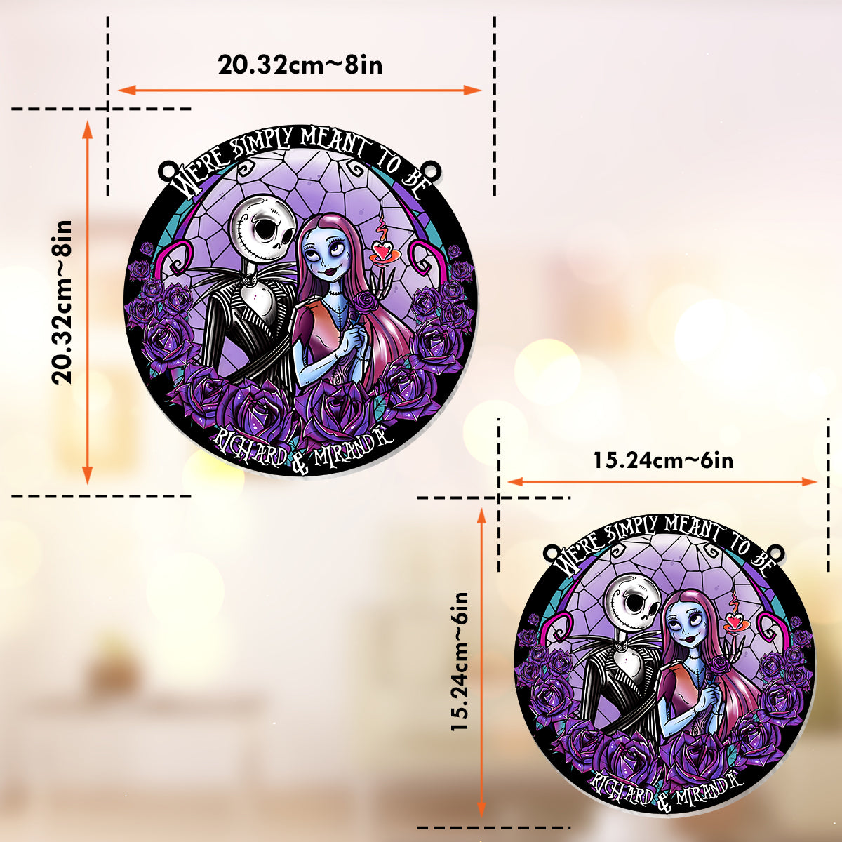 We're Simply Meant To Be - Personalized Nightmare Window Hanging Suncatcher Ornament