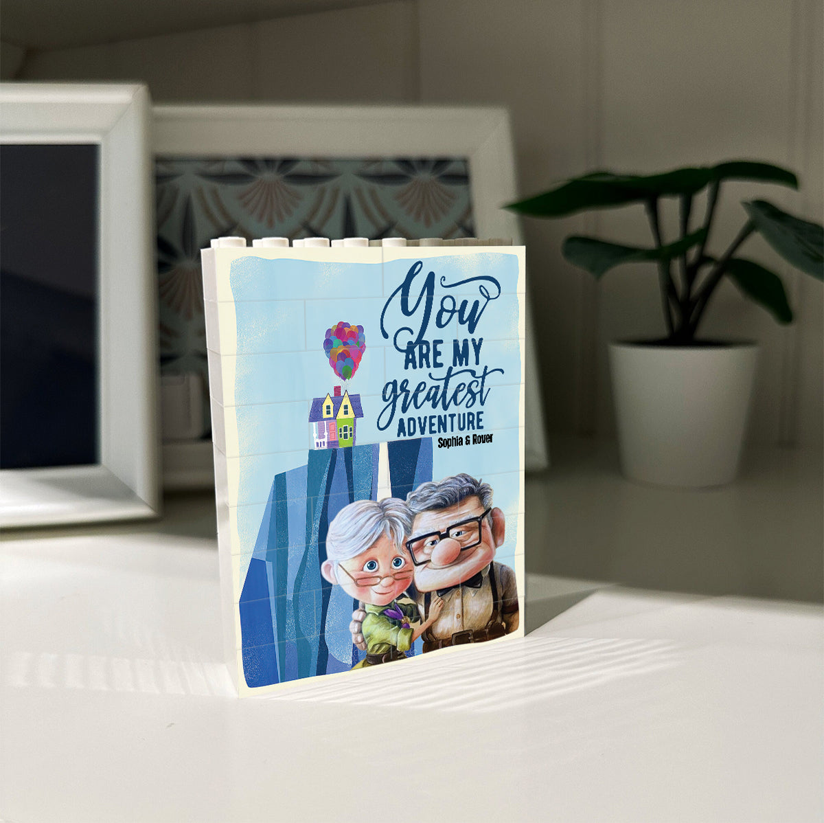 You're My Greatest Adventure - Personalized Mouse Vertical Rectangle Building Brick Blocks Printed On Both Sides
