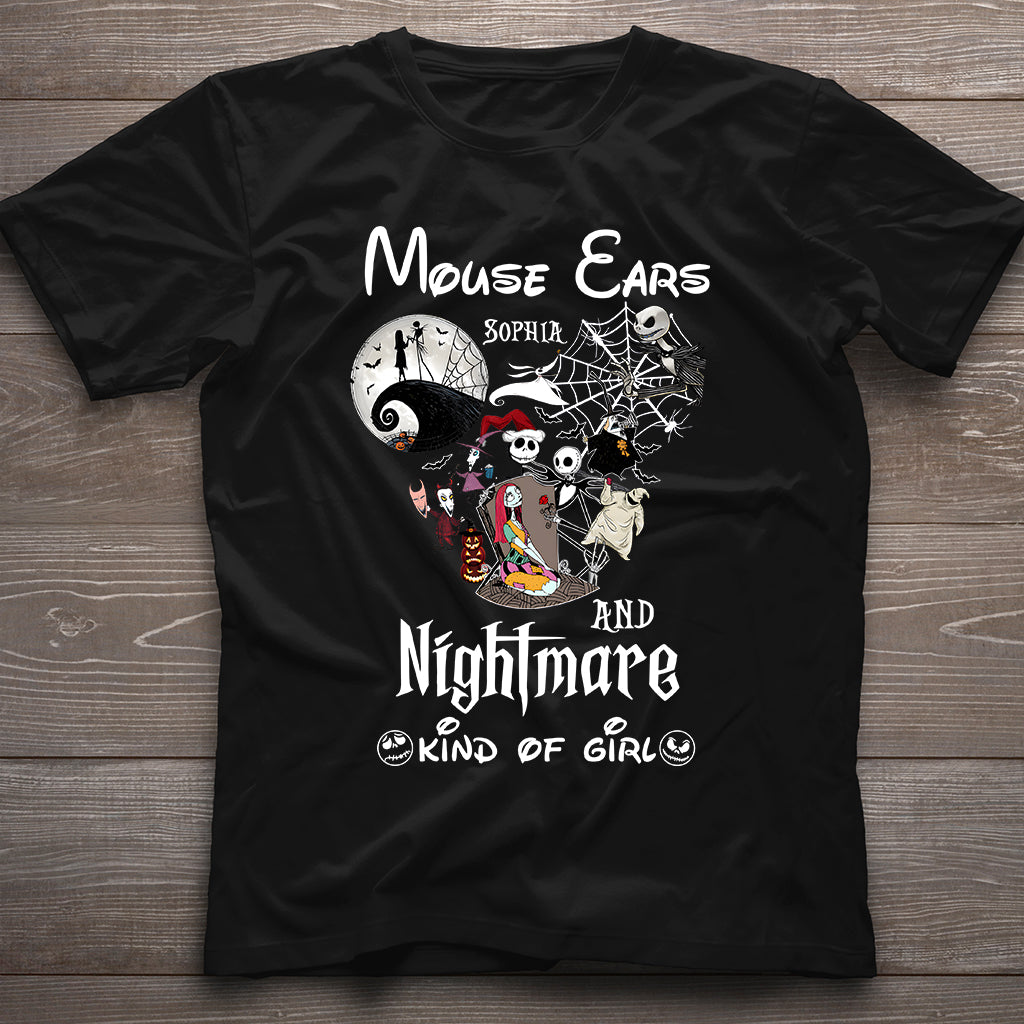 Mouse Ears And Nightmare Kind Of Girl - Personalized Nightmare T-shirt And Hoodie