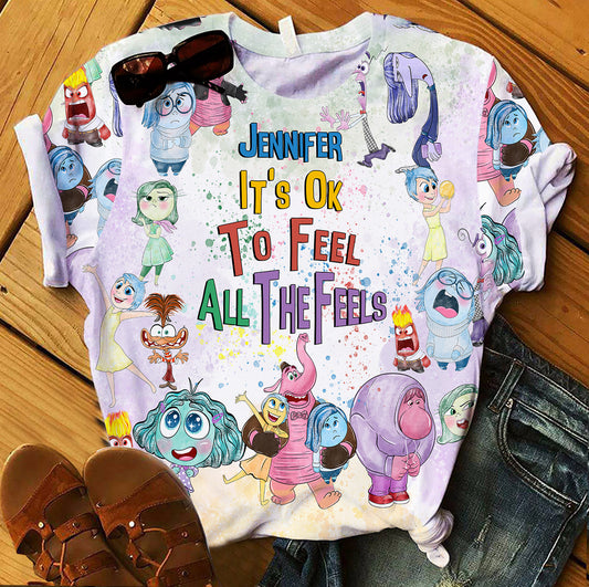 It's Ok To Feel All The Feels - Personalized All Over Shirt