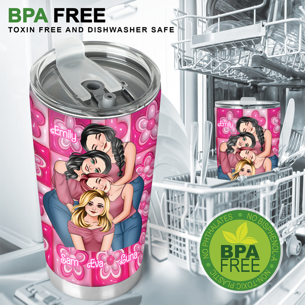 Besties Forever Pink Doll Themed - Personalized Bestie Tumbler