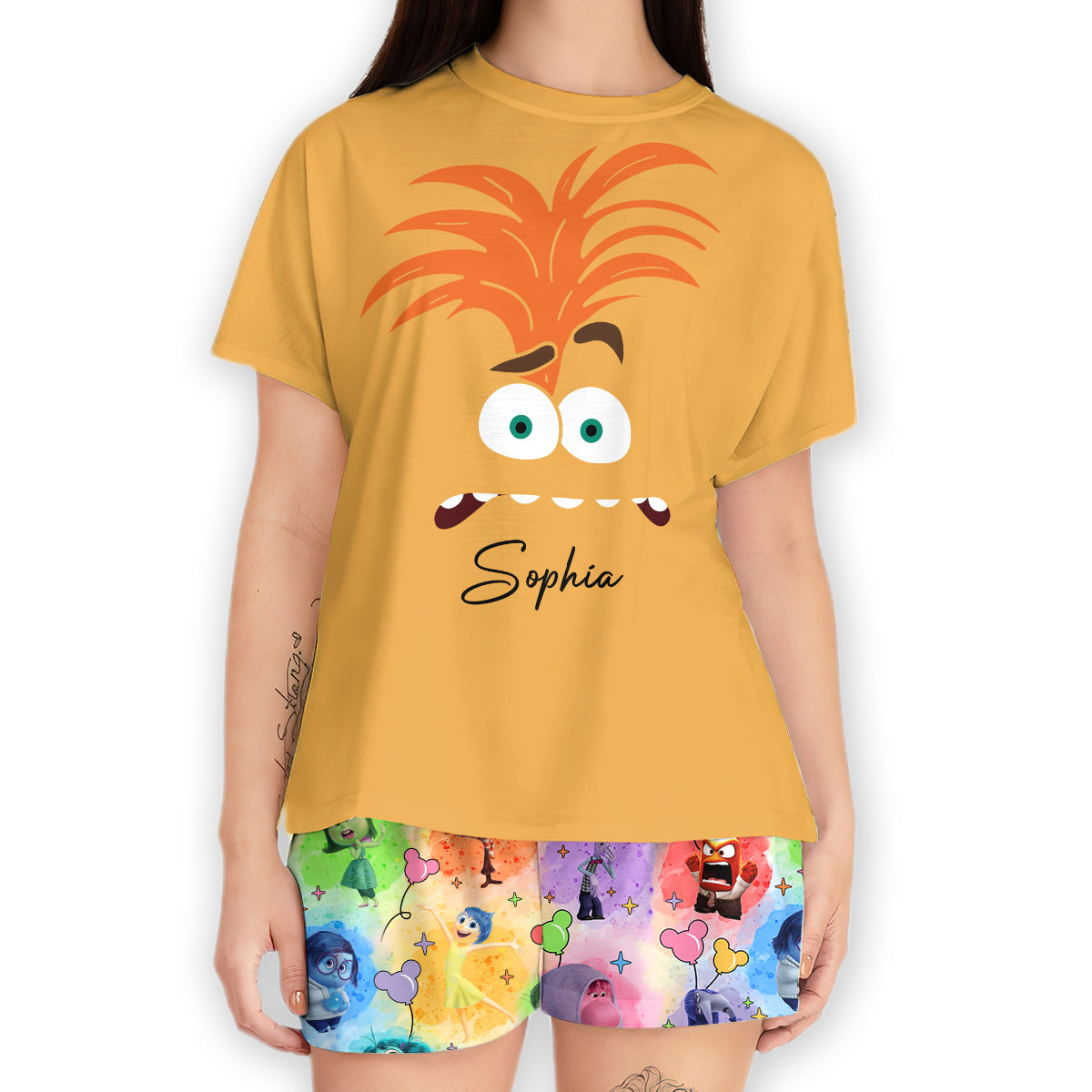 Today I Feel - Personalized Inside Out All Over Shirt & Women Shorts