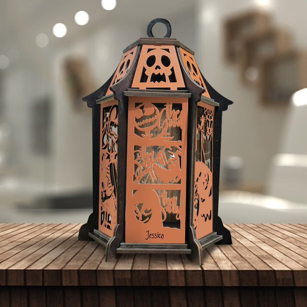 Hello Darkness - Personalized Nightmare Laser Cut Lantern