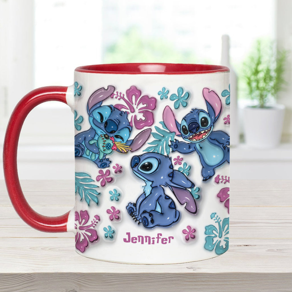 Blue Ohana - Personalized Ohana Accent Mug