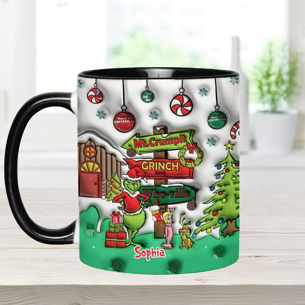 Ho Ho Ho - Personalized Stole Christmas Accent Mug