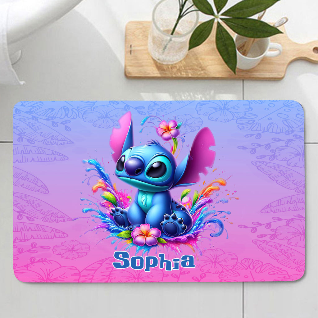 Blue Ohana - Personalized Ohana Bathroom Curtain & Mats Set