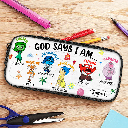 God Says I Am - Personalized Pencil Case