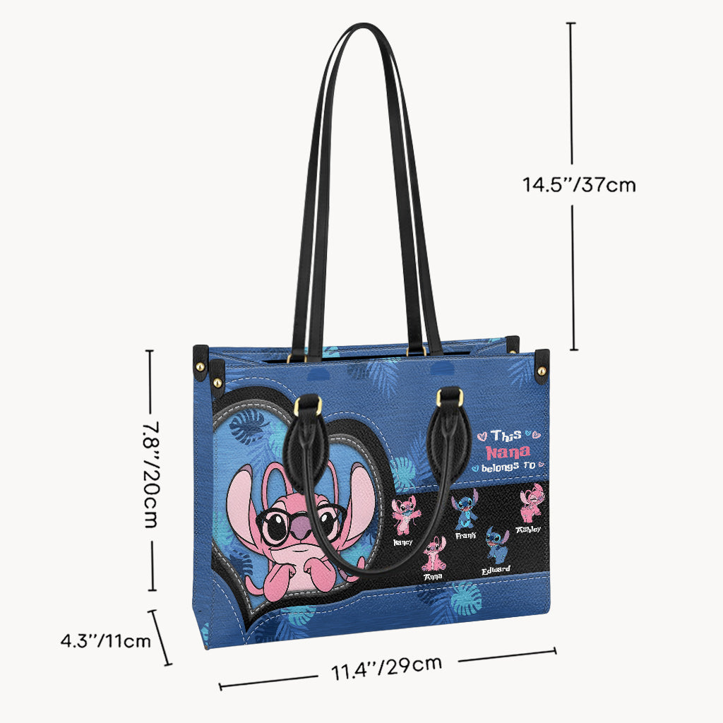 This Grandma Belongs To Custom Any Title - Personalized Ohana Leather Handbag