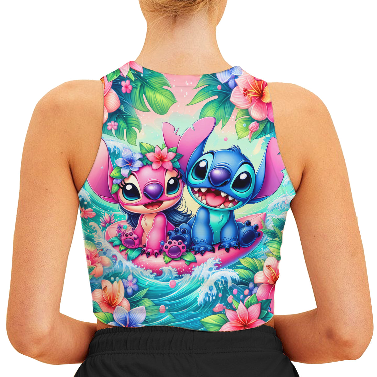 Any Name - Personalized Ohana Crop Tank Top