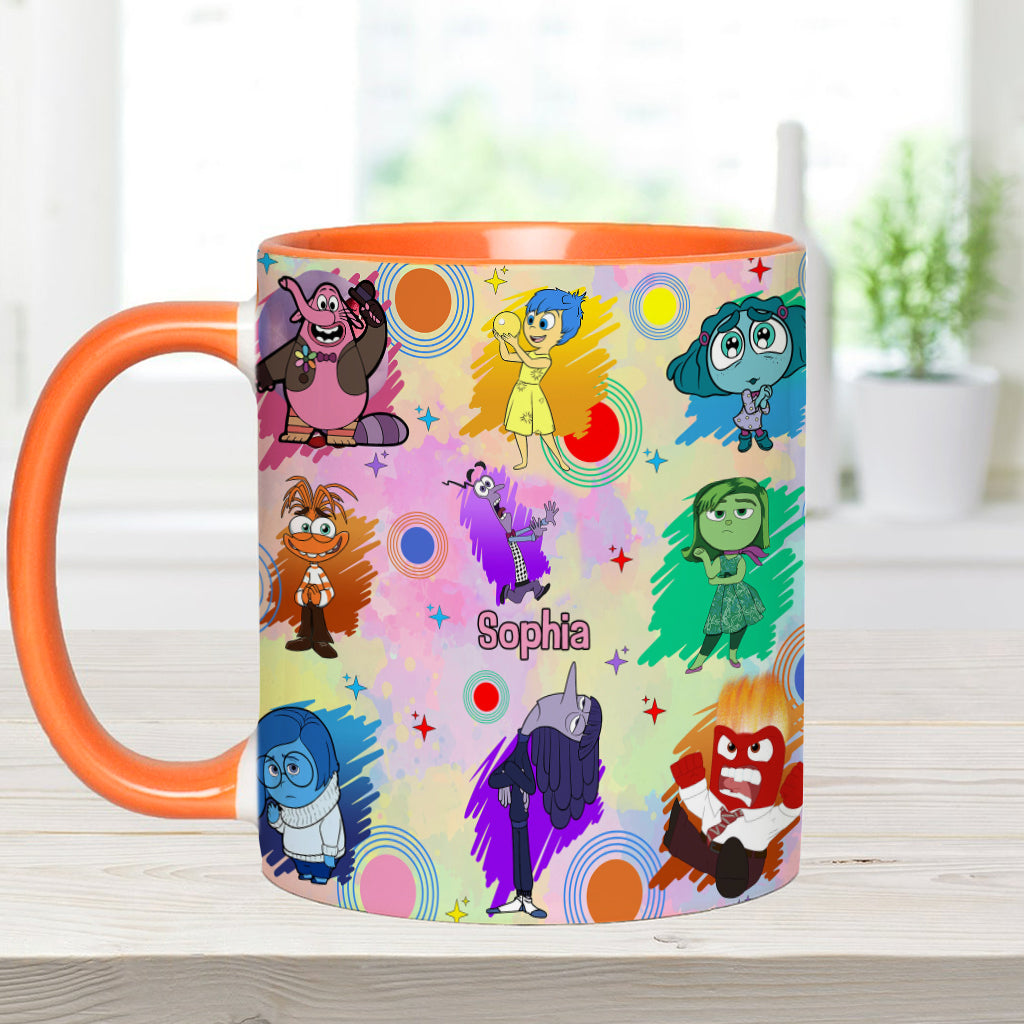 Feel All The Feels Emotion Friends - Personalized Accent Mug